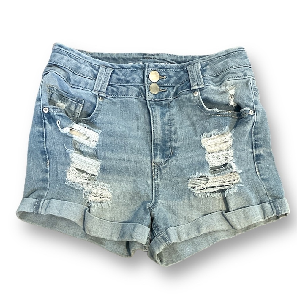 Blue Spice super high waist denim shorts